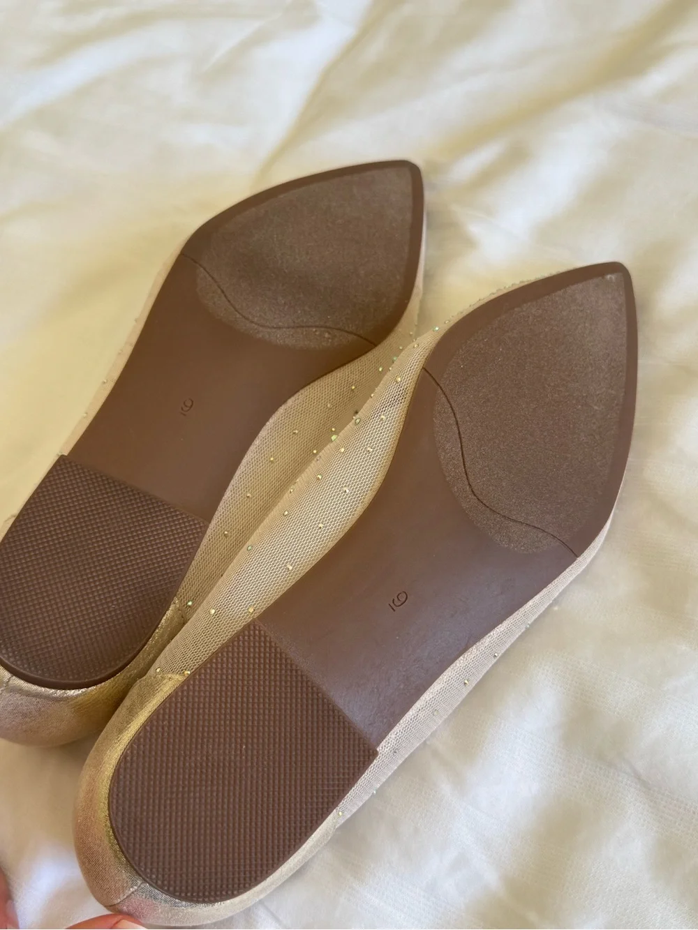 Steve Madden Blush Crystal-Studded Pointed Flats - Picture 3 of 3